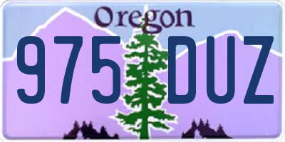 OR license plate 975DUZ