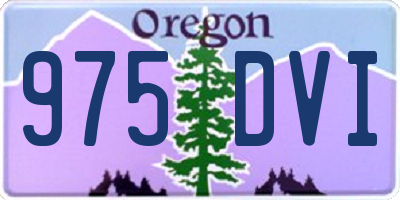 OR license plate 975DVI