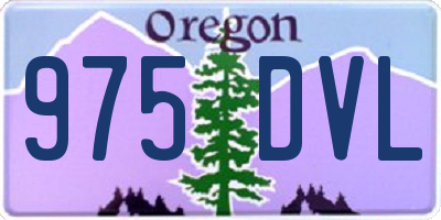 OR license plate 975DVL