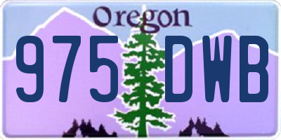 OR license plate 975DWB