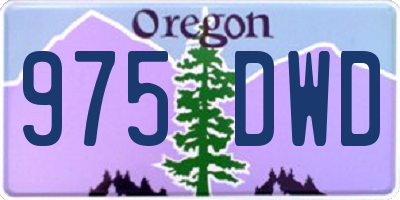 OR license plate 975DWD