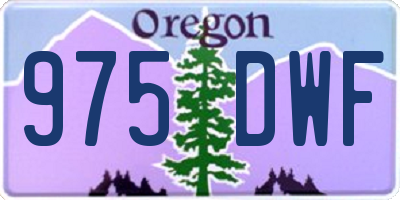 OR license plate 975DWF