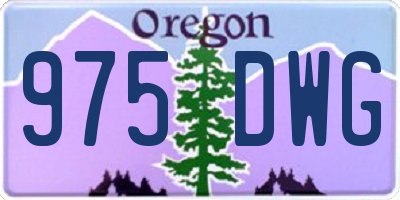 OR license plate 975DWG