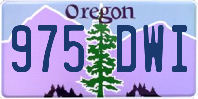OR license plate 975DWI