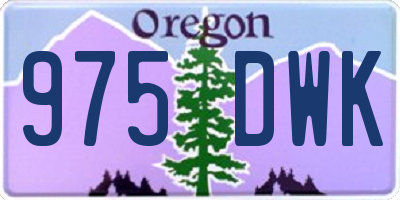 OR license plate 975DWK