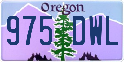 OR license plate 975DWL
