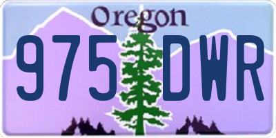 OR license plate 975DWR