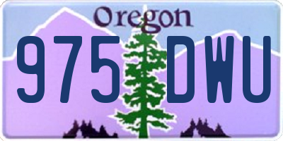 OR license plate 975DWU