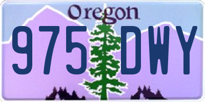 OR license plate 975DWY