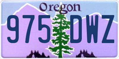 OR license plate 975DWZ
