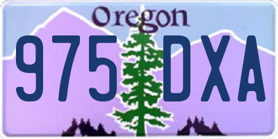 OR license plate 975DXA
