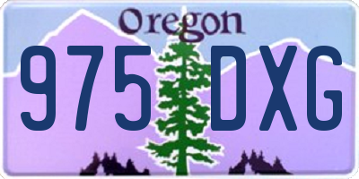 OR license plate 975DXG