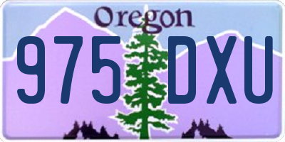 OR license plate 975DXU