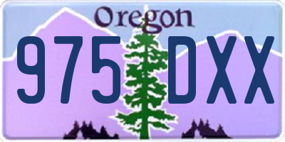 OR license plate 975DXX