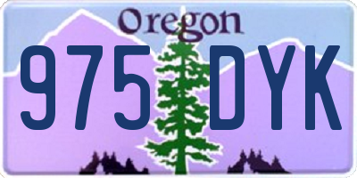 OR license plate 975DYK