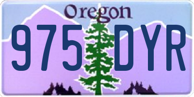 OR license plate 975DYR