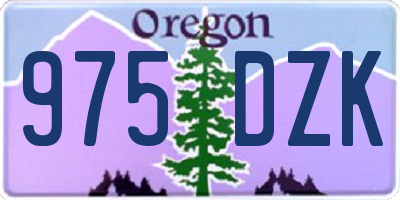 OR license plate 975DZK
