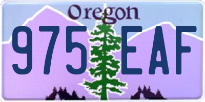 OR license plate 975EAF