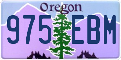 OR license plate 975EBM