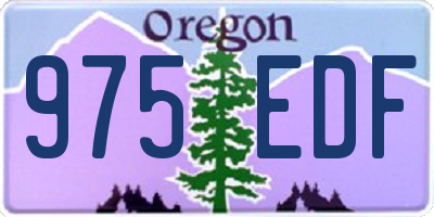 OR license plate 975EDF