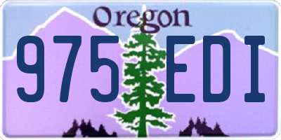 OR license plate 975EDI