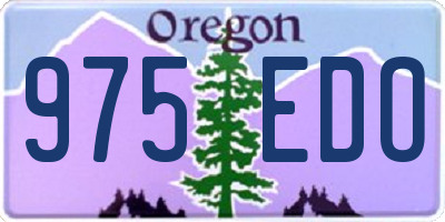 OR license plate 975EDO