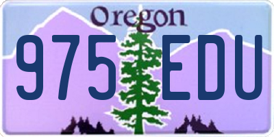 OR license plate 975EDU