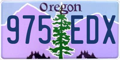 OR license plate 975EDX