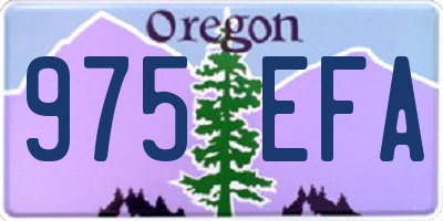 OR license plate 975EFA