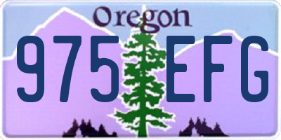 OR license plate 975EFG