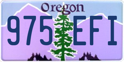 OR license plate 975EFI