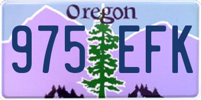 OR license plate 975EFK