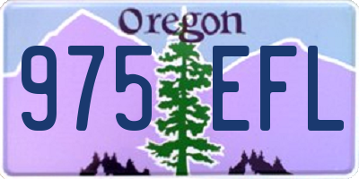 OR license plate 975EFL