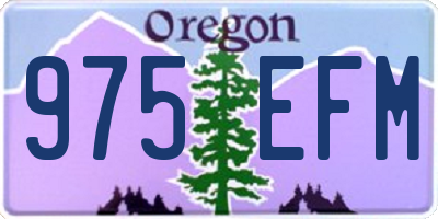 OR license plate 975EFM