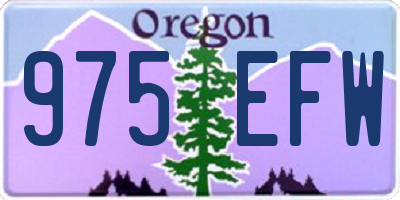 OR license plate 975EFW