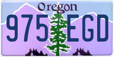 OR license plate 975EGD