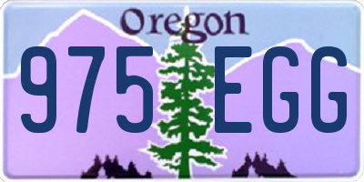 OR license plate 975EGG