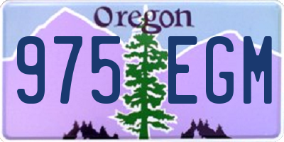 OR license plate 975EGM