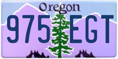 OR license plate 975EGT