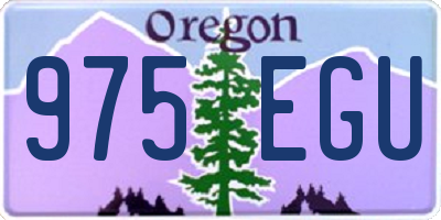 OR license plate 975EGU