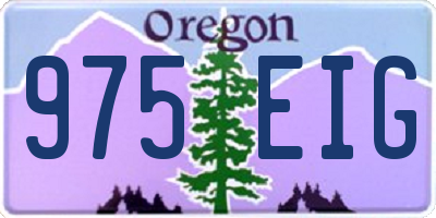 OR license plate 975EIG