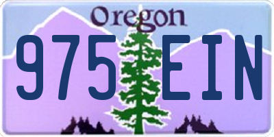 OR license plate 975EIN