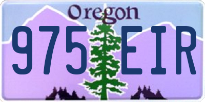 OR license plate 975EIR