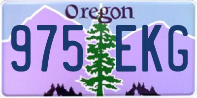 OR license plate 975EKG
