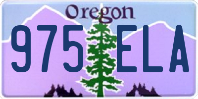 OR license plate 975ELA