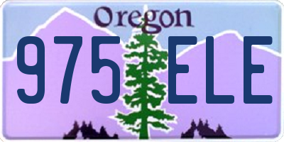 OR license plate 975ELE