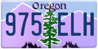 OR license plate 975ELH