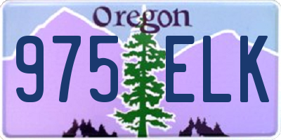 OR license plate 975ELK
