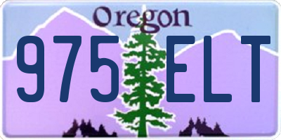 OR license plate 975ELT