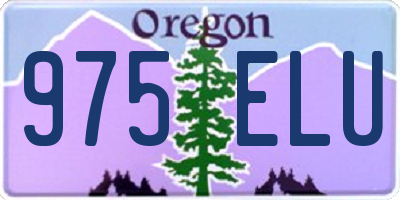 OR license plate 975ELU